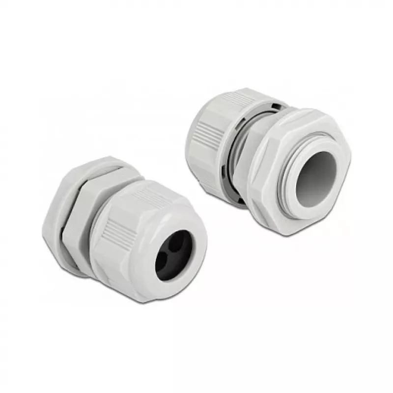 Kabelverschraubung DeLOCK 60370 Grau Kunststoff 2 Stk.