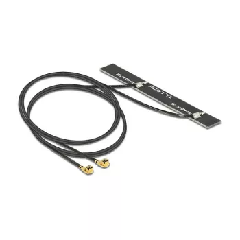 DELOCK Antenne Doppel-Wi-Fi MHF/ und FL-LP-068 Kompatibler Stecker 802.11 ac/a/h/b/g/n 5 dBi 2x500mm PCB intern