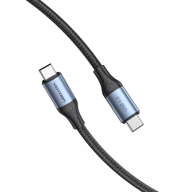 Vention USB4 Gen 3x2 Typ-C-auf-Typ-C-Kabel 1 m, 5 A, Aluminiumlegierung, baumwollumflochten