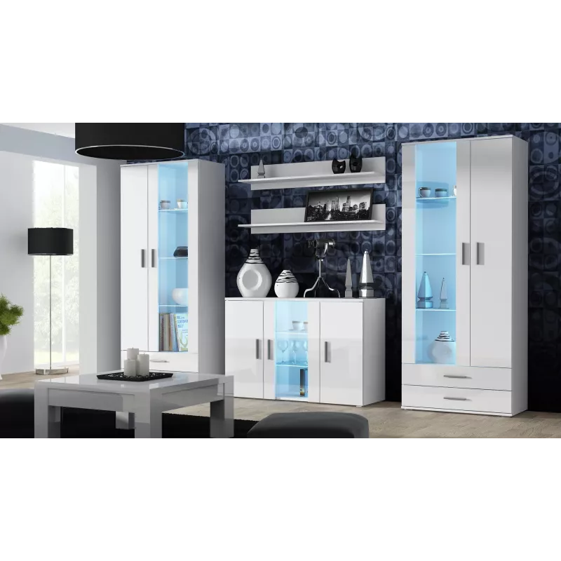 Cama Sideboard 120 cm SOHO S7 weiß/weiß glänzend
