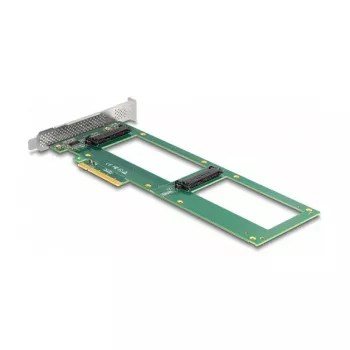 DeLOCK PCI Express 4.0 x8 Karte auf 2 x interne U.2 NVMe SFF-8639 Bifurcation