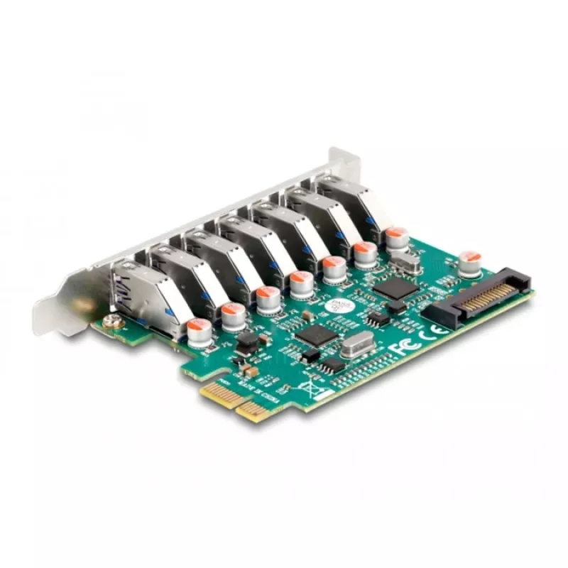 DeLOCK PCI Express x1 Karte auf 7 x externe USB 5 Gbit/s Typ-A Buchse