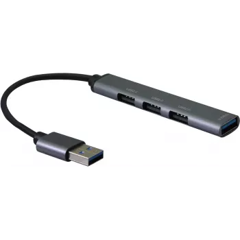 STANDARD USB 3.0 Hub, USB-A-Stecker, 4x USB-A-Ports (3x USB 2.0 + 1x USB 3.2 Gen1) (S3018)