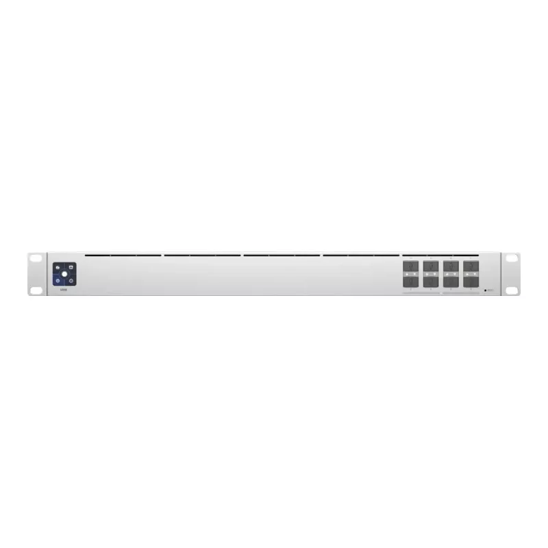 Verwalteter L2-Netzwerk-Switch UBIQUITI USW-Aggregation — 8 SFP+-Slots, 10G-Unterstützung, lüfterlos, 1U-Rack, silber