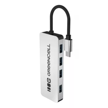 USB-Hub Grün Cell HUB-GC-C4A — 4-Port USB-C 3.0 Hub