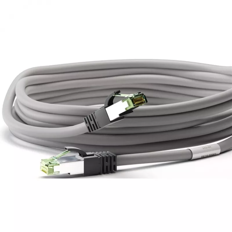 Goobay CAT 8.1 Patchkabel, S/FTP (PiMF), Grau, 3 m - LSZH halogenfrei, Kupfer AWG 24 (55138)