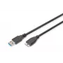 ASSMANN SuperSpeed USB 3.0-Kabel, USB-A-Stecker auf Micro-USB-B-Stecker, Cu AWG 28, 2-fach geschirmt, Länge 1,0 m (AK-300116-010-S)