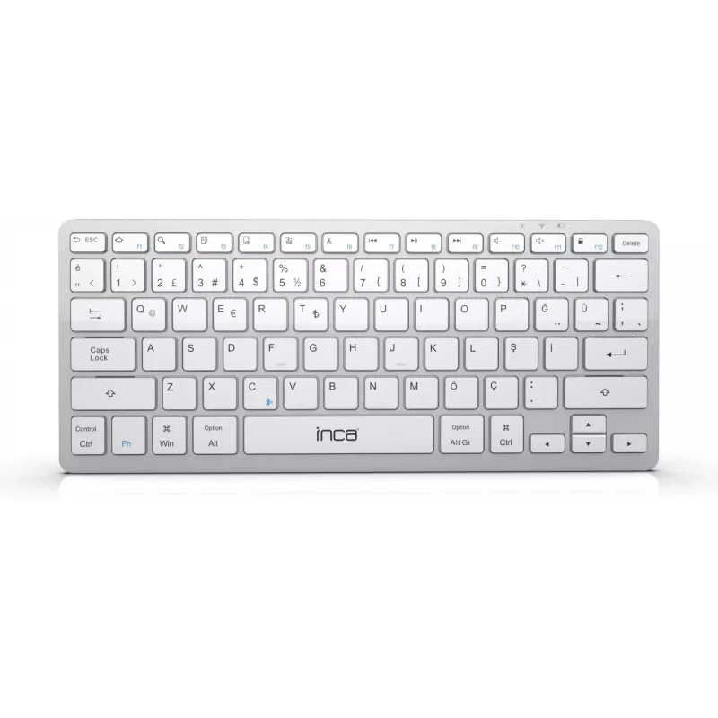 INCA Tastatur IBK-565BT BT 5.0, Smart, Akku 150Std, 8-10m silber