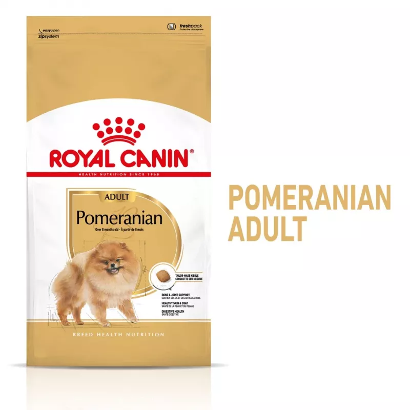 Trockenfutter Royal Canin Pomeranian Adult 3 kg – Formel für kleine Rassen für ausgewachsene Pomeranians