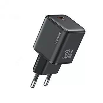 usams USB-C PD 3.0 Ladegerät CC186TC01 30W Schnellladung, Schwarz