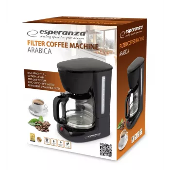 Filterkaffeemaschine ESPERANZA EKC005 — 1,8 l Wassertank, schwarz, 950 W