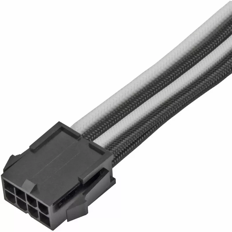 Stromverlängerungskabel SILVERSTONE PP07E 8‑pin PCIe 30 cm (schwarz/weiß)