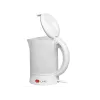Elektrischer Wasserkocher LAFE LAFCZA45865, Edelstahl, 0,6 L, 600 W, hellgrau, klappbarer Verriegelungsdeckel
