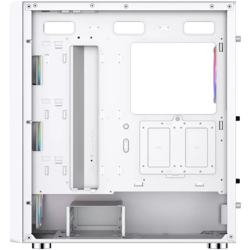 PC-Gehäuse Silentware Air 100 White — Mid-Tower ATX-kompatibel, weiße Oberfläche