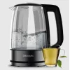 Cecotec Wasserkocher | ThermoSense 340 Clear | Elektrisch | 2200 W | 1,7 L | Glas | 360° drehbare Basis | Klar