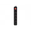 Stromverlängerungskabel Lanberg PS1-05F-0300-BK 3m 5 Steckdosen Innenbereich Schwarz