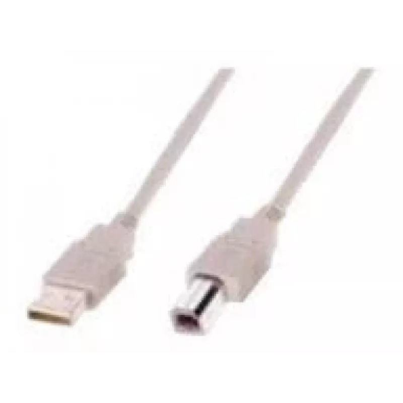 Assmann USB-Verbindungskabel, Typ A - B M/M, 3,0 m, USB 2.0 geeignet, UL, beige (AK-300102-030-E)