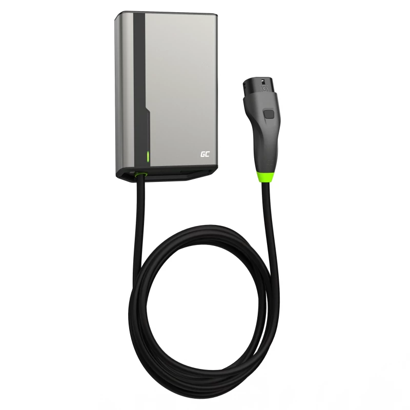 Wallbox Grün Cell GC EVGC021B2275 3,6-22 kW 7,5 m NFC Grau Aluminium