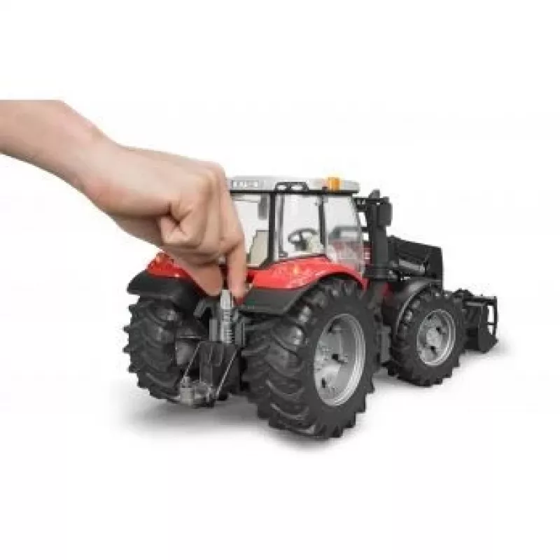 Spielzeugtraktor BRUDER Massey Ferguson 7624 mit Frontlader, rot, für Kinder ab 3 Jahren