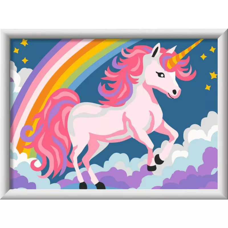 Malen-nach-Zahlen-Set Ravensburger CreArt Rosa Einhorn Malerei