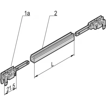 SCHROFF Führungsschiene Typ Zubehör, PC, 280 mm (24568-381)