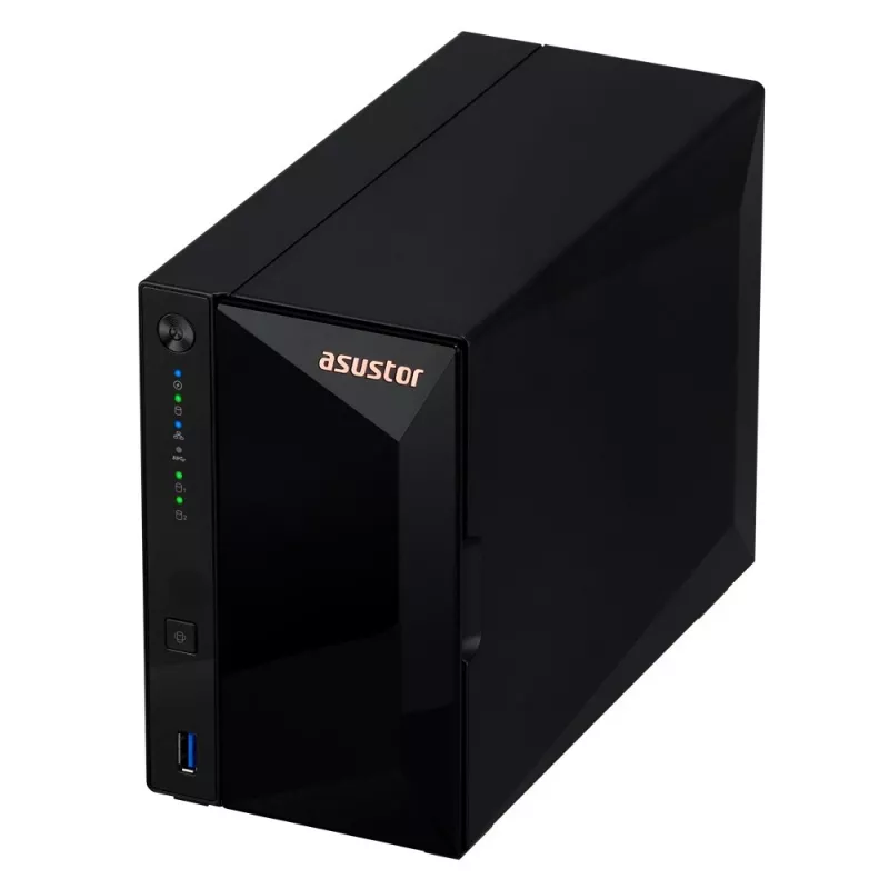 Asustor DRIVESTOR 2 Pro Gen2 AS3302T v2 NAS Realtek RTD1619B 2 GB DDR4 ADM Schwarz