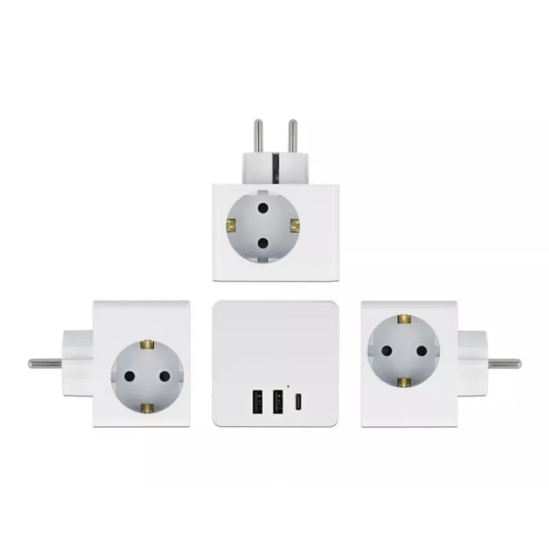 Netzstecker-Adapter Typ F DeLOCK 11496 2 USB-Anschlüsse 5 V 2,4 A 3 A
