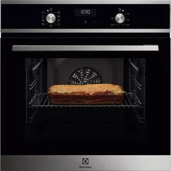 Einbau-Elektrobackofen Electrolux EOF5F50BX, 65 L, katalytische Reinigung, 8 Programme, LED-Anzeige, Edelstahlgriffe