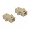 LWL-Steckverbinder SC Buchse–Buchse DELOCK 85993, beige, 4er-Pack