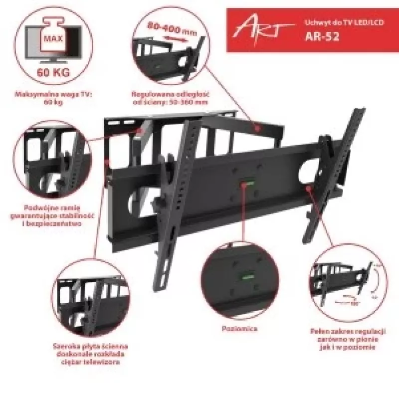 Halterung für 14-42 LCD/LED-TV 35 kg ART AR-44