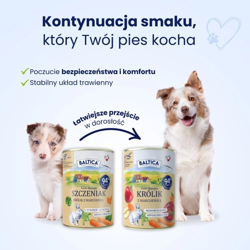 BALTICA regional flavours Puppy Rabbit with carrot - Nassfutter für Hunde - 400 g