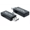 Kartenleser DeLOCK 91731 USB 2.0 Schwarz