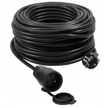VERTEX PZO50M Aufrollbares Verlängerungskabel 50 m 3x2,5 mm Schwarz