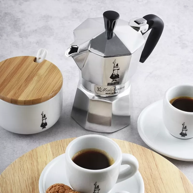 Bialetti Moka Express Moka-Kanne 0,06 L Aluminium, Schwarz
