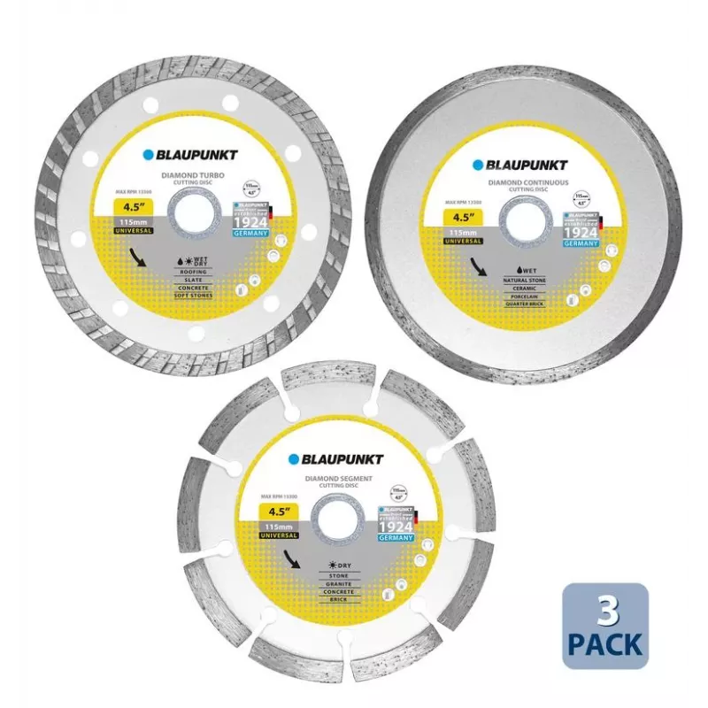 Schneid-/Schleifscheiben Set BLAUPUNKT BP-CW-D4115, 3 Stück