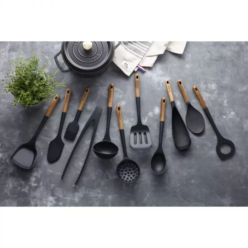 Staub Löffel - 31 cm, Braun-schwarz