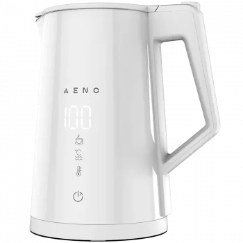 AENO Elektrischer Wasserkocher EK8S Smart: 1850-2200W, 1,7L, Strix, Doppelwandig, Temperaturregelung, Warmhaltefunktion, Steuerung über Wi-Fi, LED-Display, kühl bleibendes Gehäuse, automatische Abschaltung