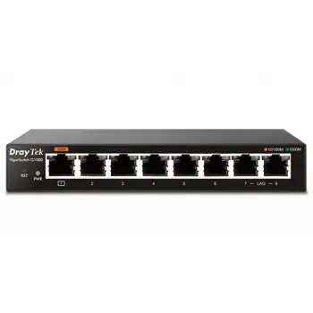 Unmanaged L2 Gigabit Ethernet Switch Draytek VigorSwitch G1080 Schwarz