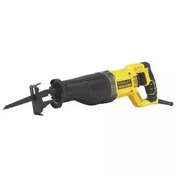 STANLEY FME360 900W elektrische Säbelsäge, 28 mm Hub, Sanftanlauf, Softgrip, Sägeblatt enthalten