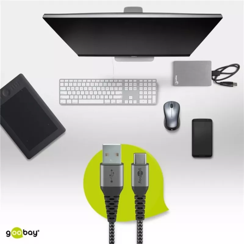 Goobay 49297 USB-Kabel Schwarz