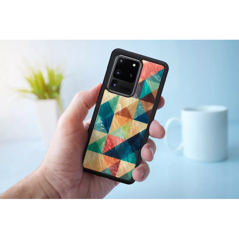 Schutzhülle iKins für Samsung Galaxy S20 Ultra, Mosaik Schwarz