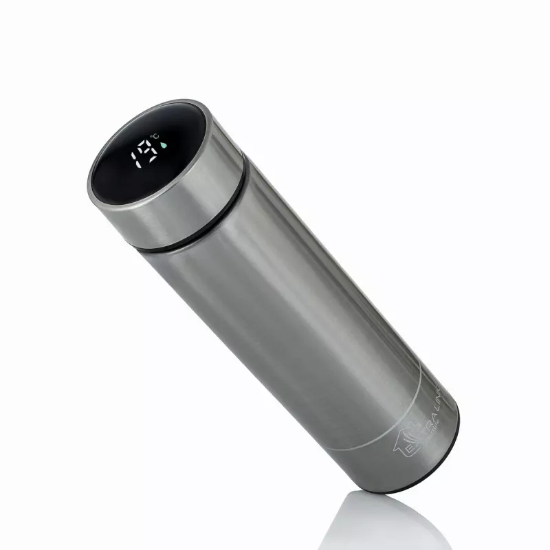 Extralink Smart Travel Mug Silver, Thermobecher mit LED-Anzeige