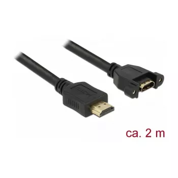 HDMI-Kabel DeLOCK 85464 2m HDMI Typ A Standard Schwarz