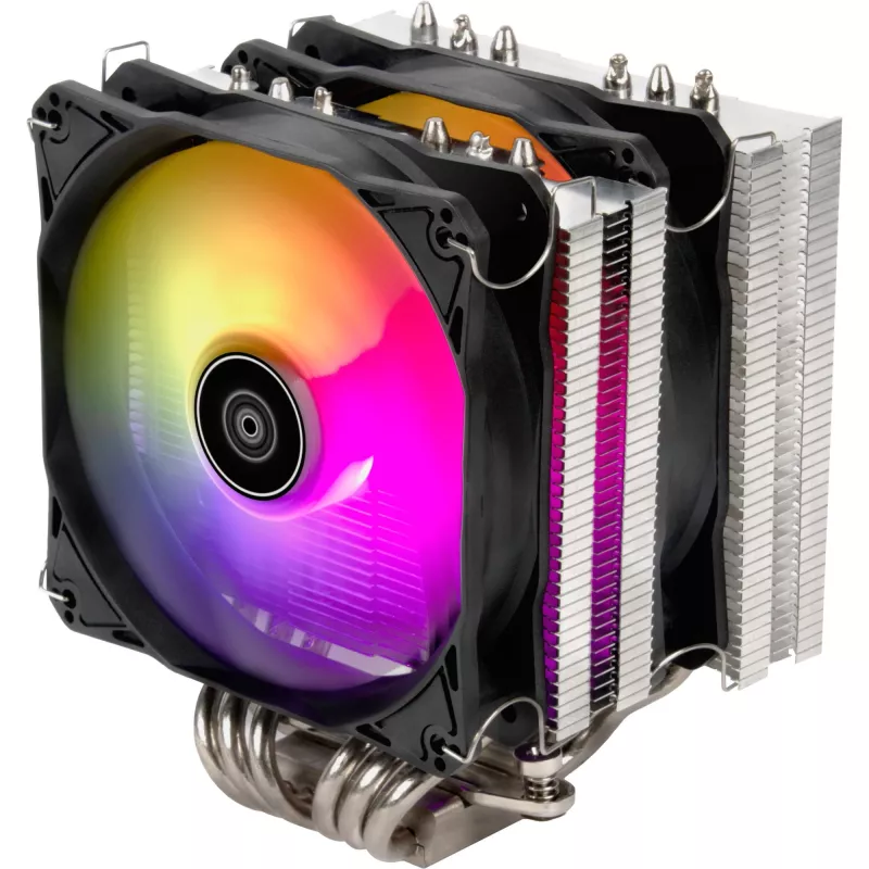 SilverStone Hydrogon D120 ARGB - Prozessor-Luftkühler - (für: LGA1156, LGA1155, LGA2011, LGA1150, LGA1151, AM4, LGA2066, LGA1200, LGA1152, LGA1700)