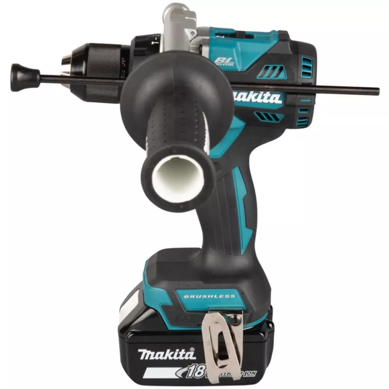 Cordless Impact Drill Driver DHP492RTJ, 18Volt (Blau/Schwarz, 2x Lithium-Ionen-Akku 5,0Ah, MAKPAC Gr.2)