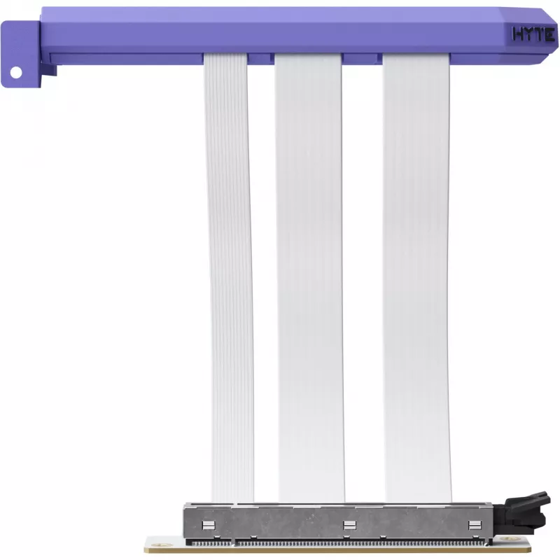 PCIe 5.0 Hyper Riser-Kabel von HYTE, Modell ACC-HYTE-PCIE50-TM, 20 cm, lila/weiß