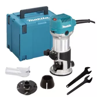 Makita RT0702CJ Oberfräse/Kantenfräse Schwarz, Blau, Edelstahl 34000 U/min 710 W