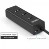 UNITEK Y-3089 Interface Hub USB 3.2 Gen 1 (3.1 Gen 1) Type-A 5000 Mbit/s Schwarz