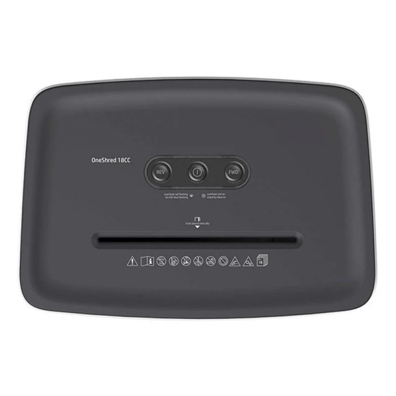 HP OneShred 18CC Aktenvernichter Partikelschnitt 65 dB 22 cm Weiß, Schwarz
