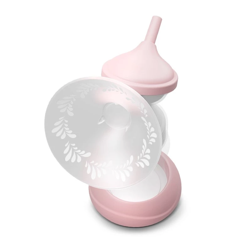 Elektrische Milchpumpe neno Bella Twin – elektronisch, 150 ml Flaschen, 6 Stimulations- / 9 Saugstufen, USB Li‑Ionen‑Akku, rosa/transparent